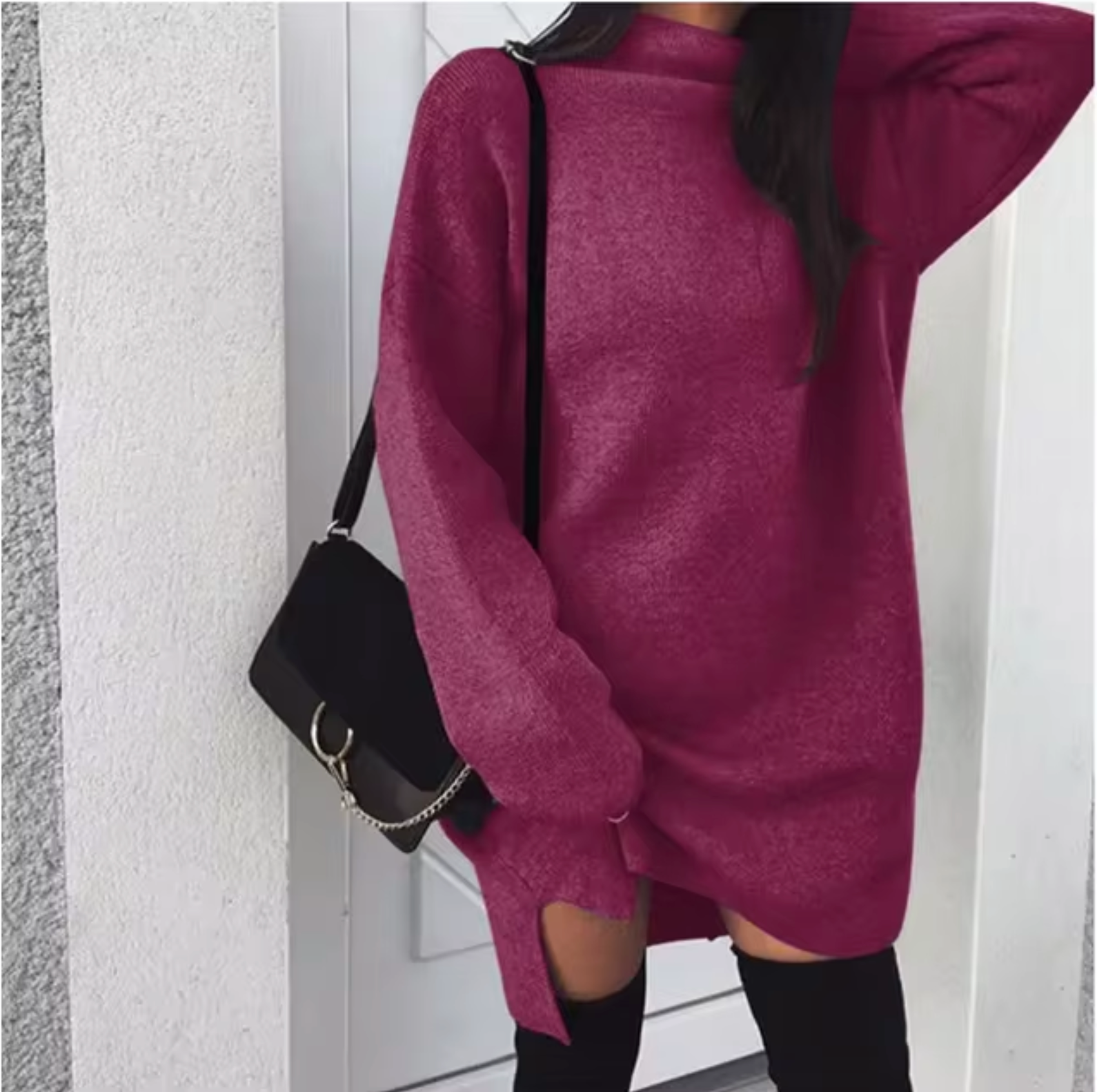 Maricarmen Loose Fitting Knitted Dress with Classic Everyday Styling