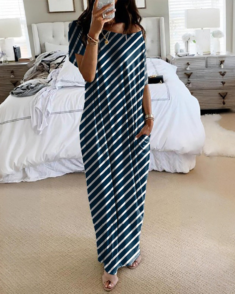 Batwing Sleeve Off Shoulder Maxi Dress 5