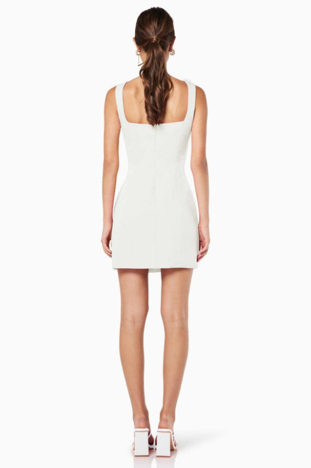 Floral Appliqué Square Neck Sleeveless Bodycon Mini Dress 8
