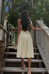 Cut Out Deep V-Neck Spaghetti Strap High Split Maxi Dress 2