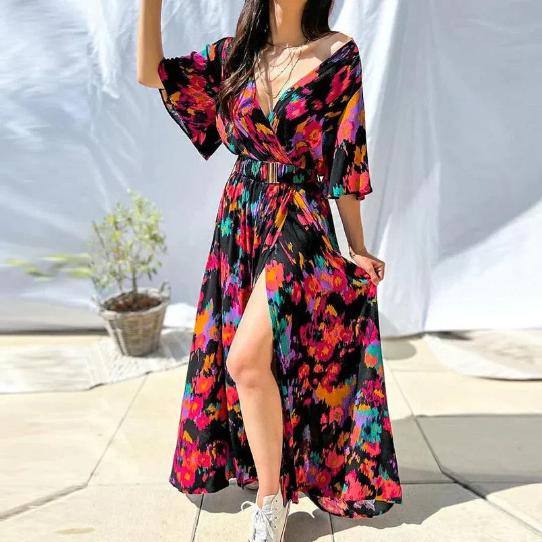 Verónica Premium Bohemian Dress with a High Slit Wardrobe Essential