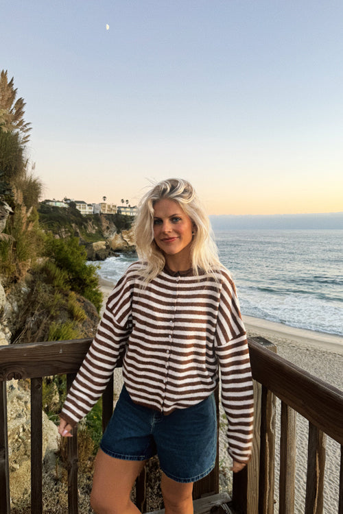 Attractively Cozy Soft Striped Knit Cardigan - 6 Colors