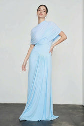 Sky Blue Sleeveless Formal Party Maxi Dress