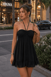 Minimalist Backless Curve Slip Dress