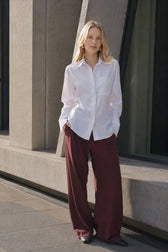 Versatile Lapel Collar Blouse
