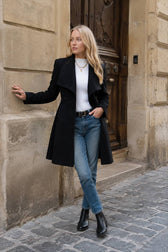 Belted Wool Long Coat
