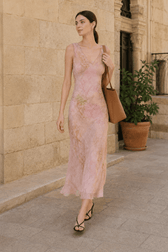 Elegant Chic Slim Waist Long Floral Dress