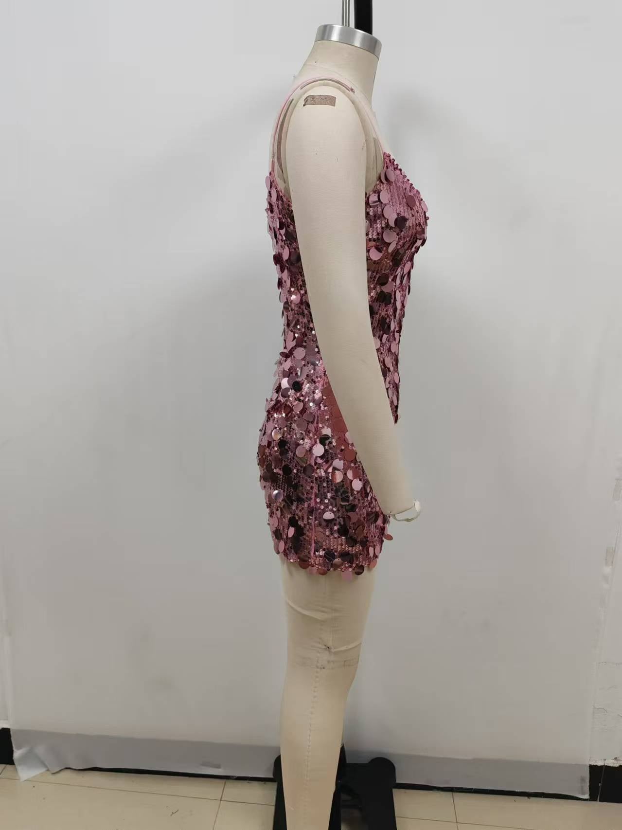 Shine On Mini Dress Pink