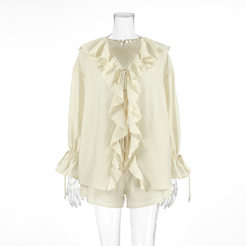 Ryder Ruffle Co-ord - Beige