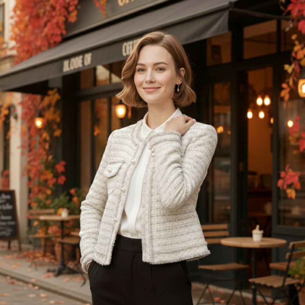 Women's Cropped Textured Jacket