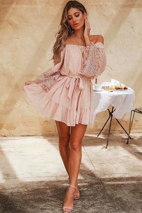 Tassel Lace Tie-waist Wrap Dress - 3 Colors - View 8