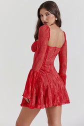 Days of Beauty Lace Long Sleeve Mini Dress - 3 Colors - View 19