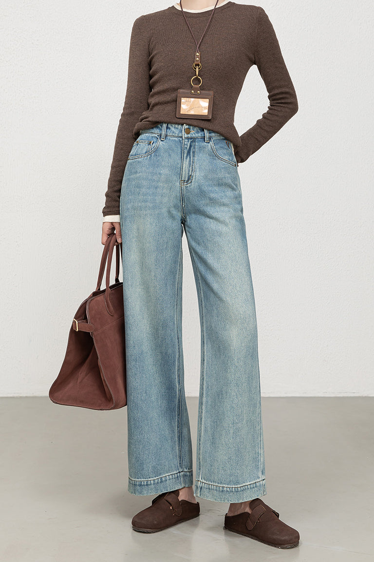 Embroidered Denim Jeans