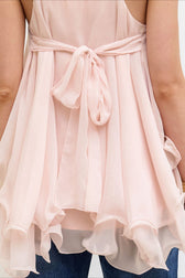 Ruffled Chiffon Halter Cami Top