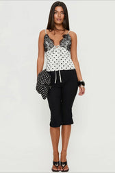 Lace Backless V-Neck Cami Top