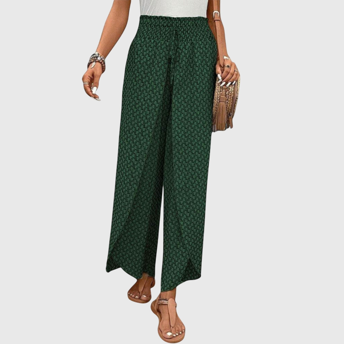 Floral Print High Waist Wide Leg Palazzo Pants