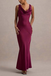 Elegant Satin Mermaid Backless Bodycon Dress 6