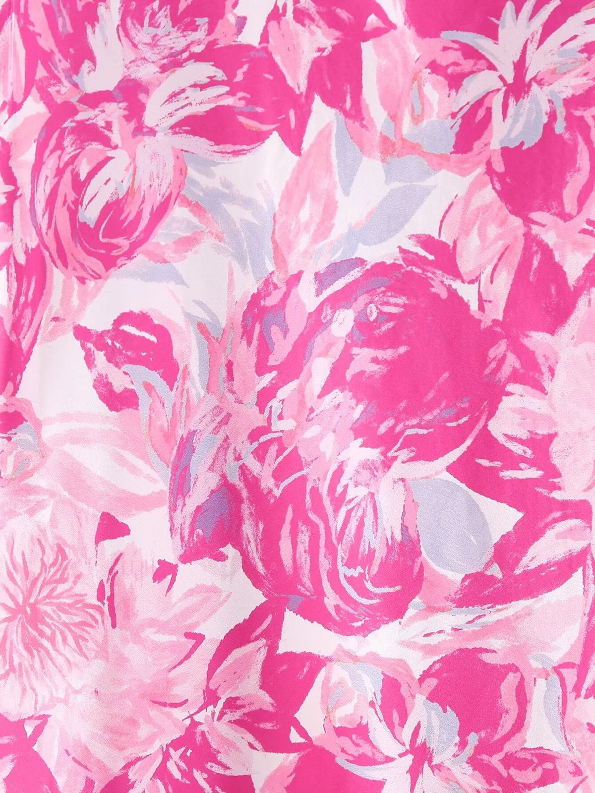 Floral Print Satin One Shoulder Waist Cut Out Split Midi Dress 10
