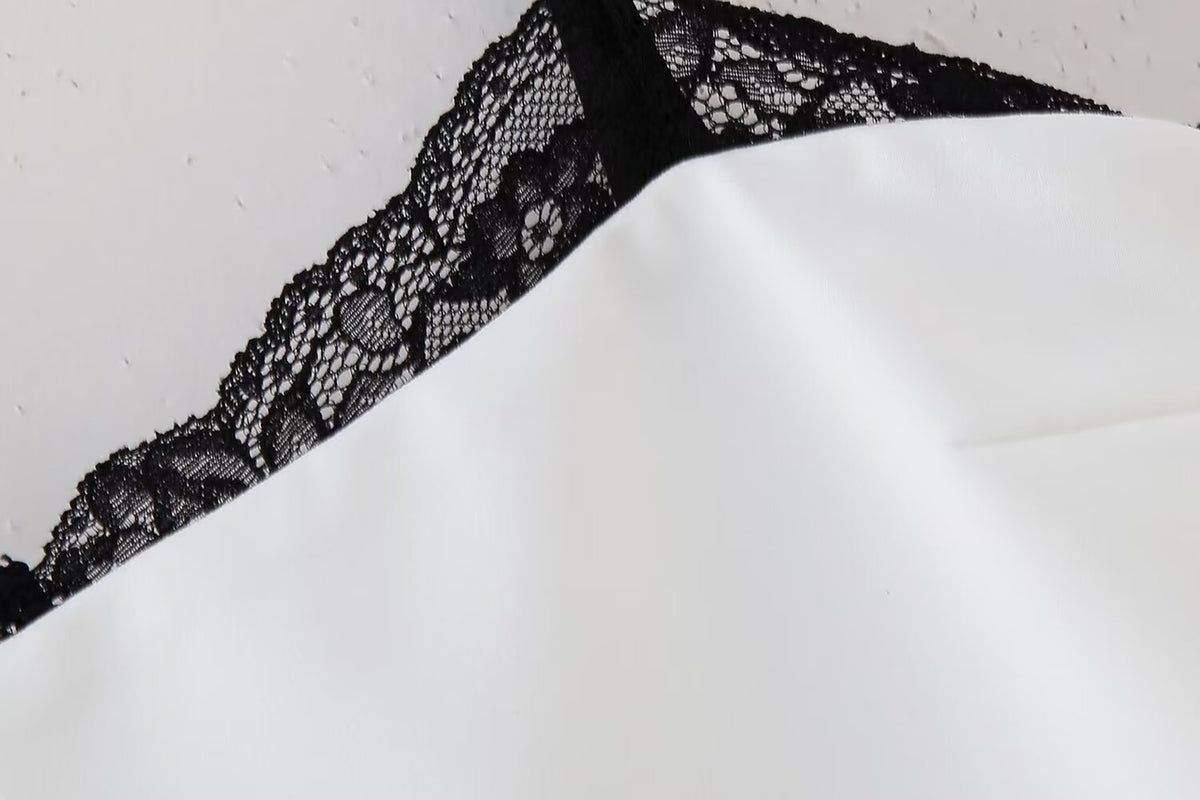 Women Lace Stitching Sexy Slim Fit Suspender Hip Dress