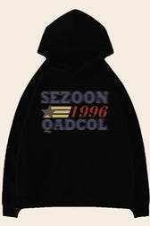 Retro Letter Print Hoodie