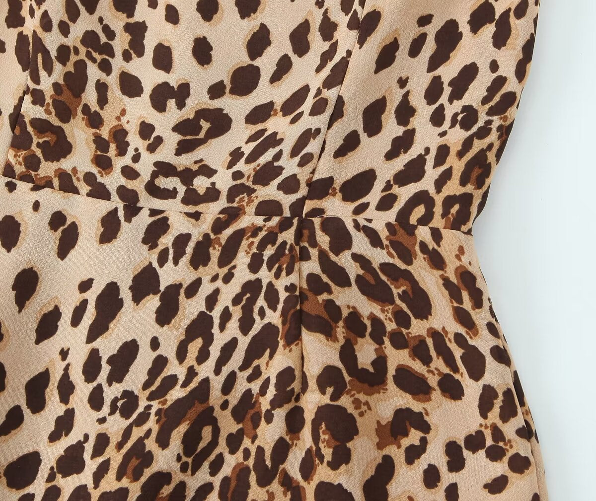 French Retro Flat Off Shoulder Sexy Leopard Print Mini Suspender A Line Short Dress