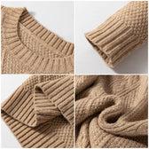 Long Sleeve Cable Knit Sweater Mini Dress 9