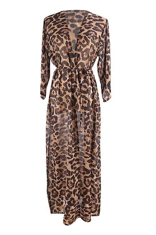 Leopard Print Long Sleeve Cardigan