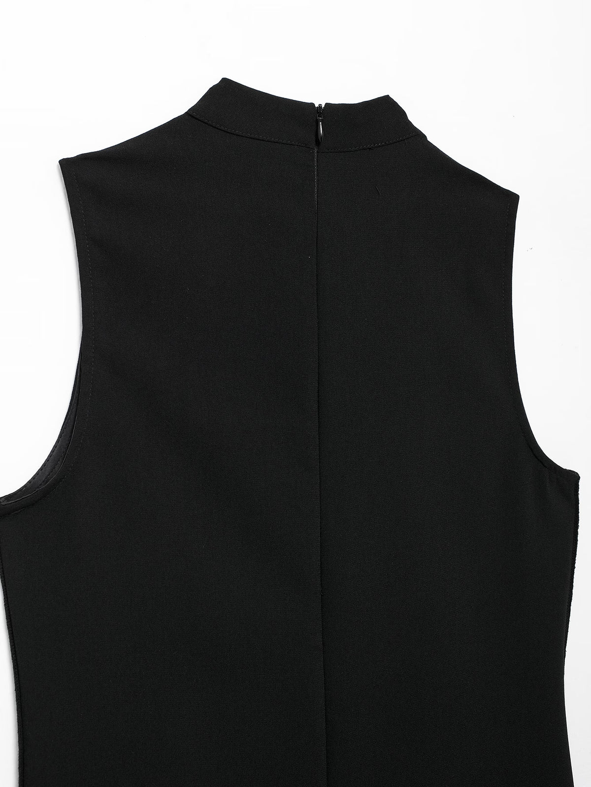 Mock Neck Sleeveless Straight Shift Mini Dress 10