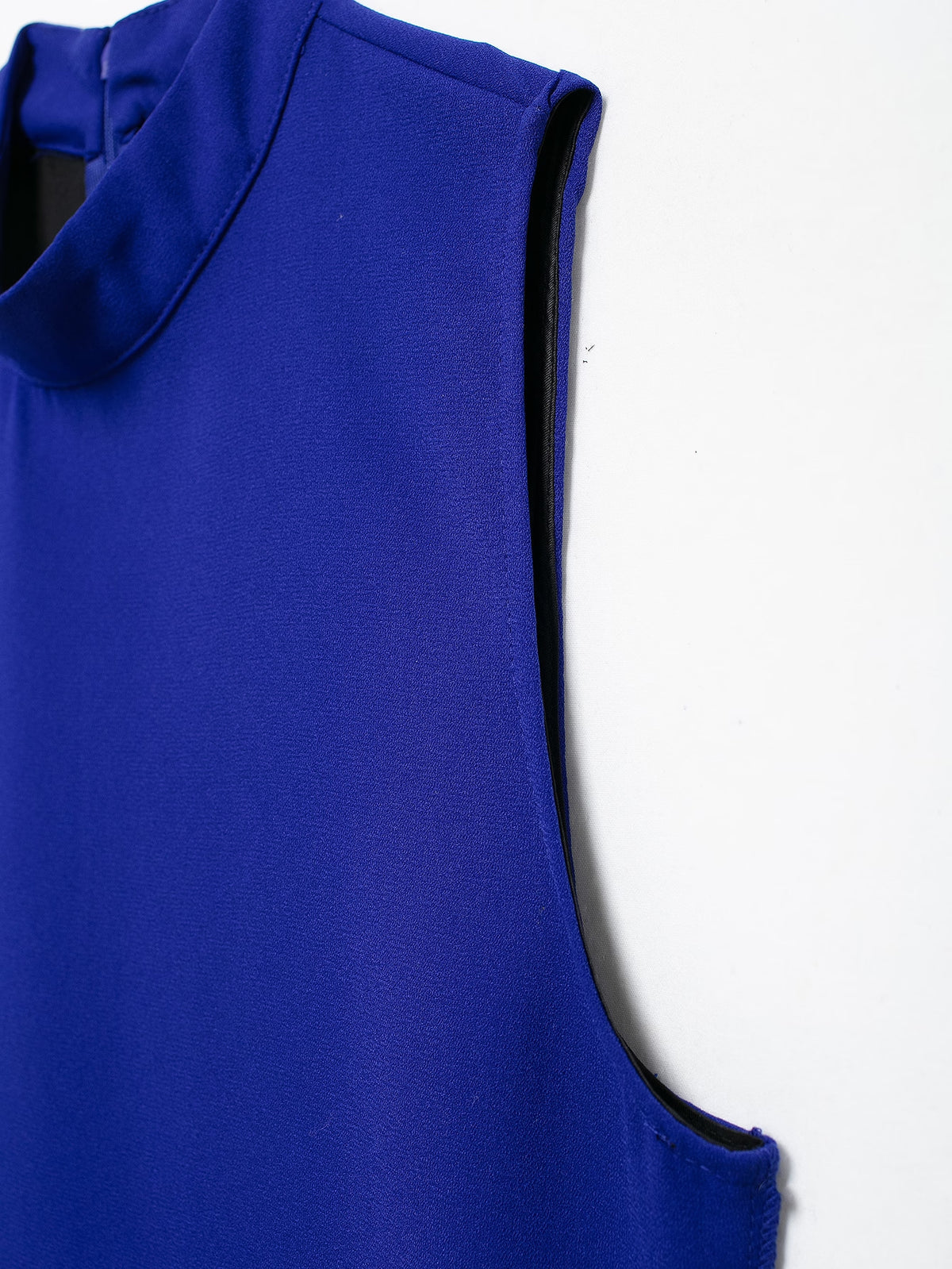 Mock Neck Sleeveless Straight Shift Mini Dress 15