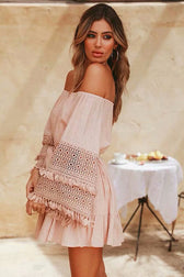 Tassel Lace Tie-waist Wrap Dress - 3 Colors - View 9
