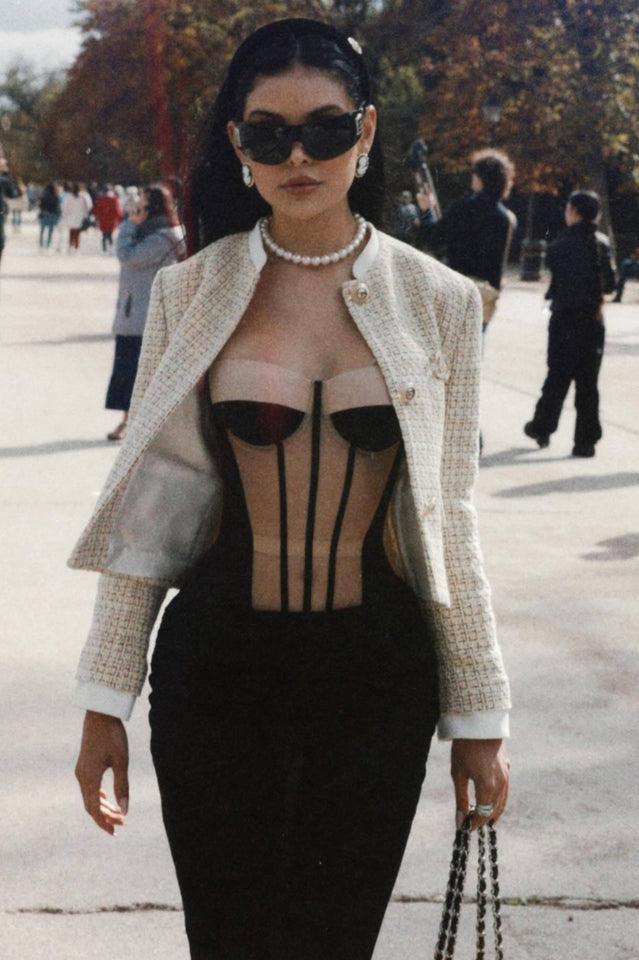 Paityn Black Bandage Bustier Set