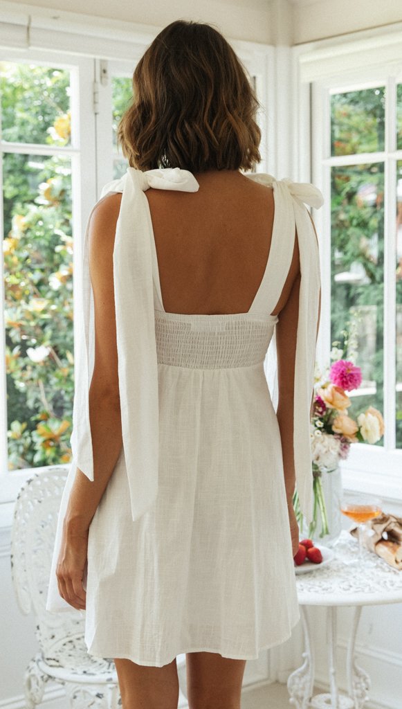 Pepper Pots Mini Dress - White