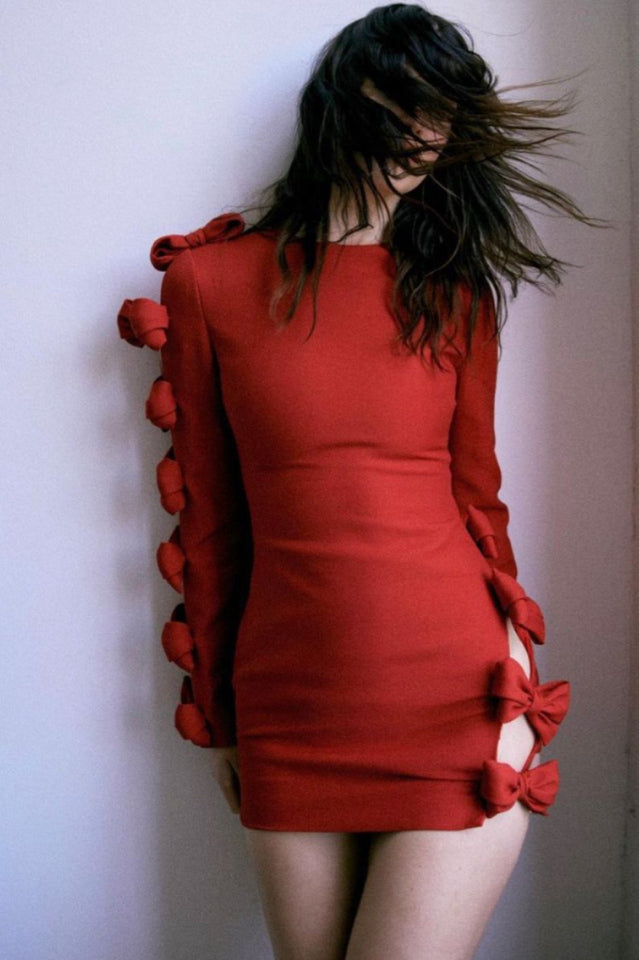 Adrien Hollow Out Bow Dress