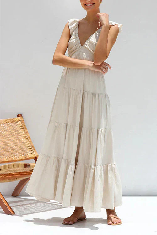 Crisanta Chic and Relaxed Summer Dress for Women Light Breezy Style
