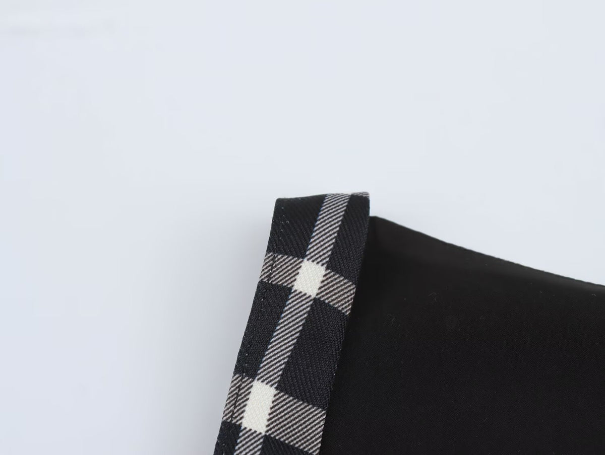 Women Clothing Autumn Winter Street Design Plaid Velvet Dress