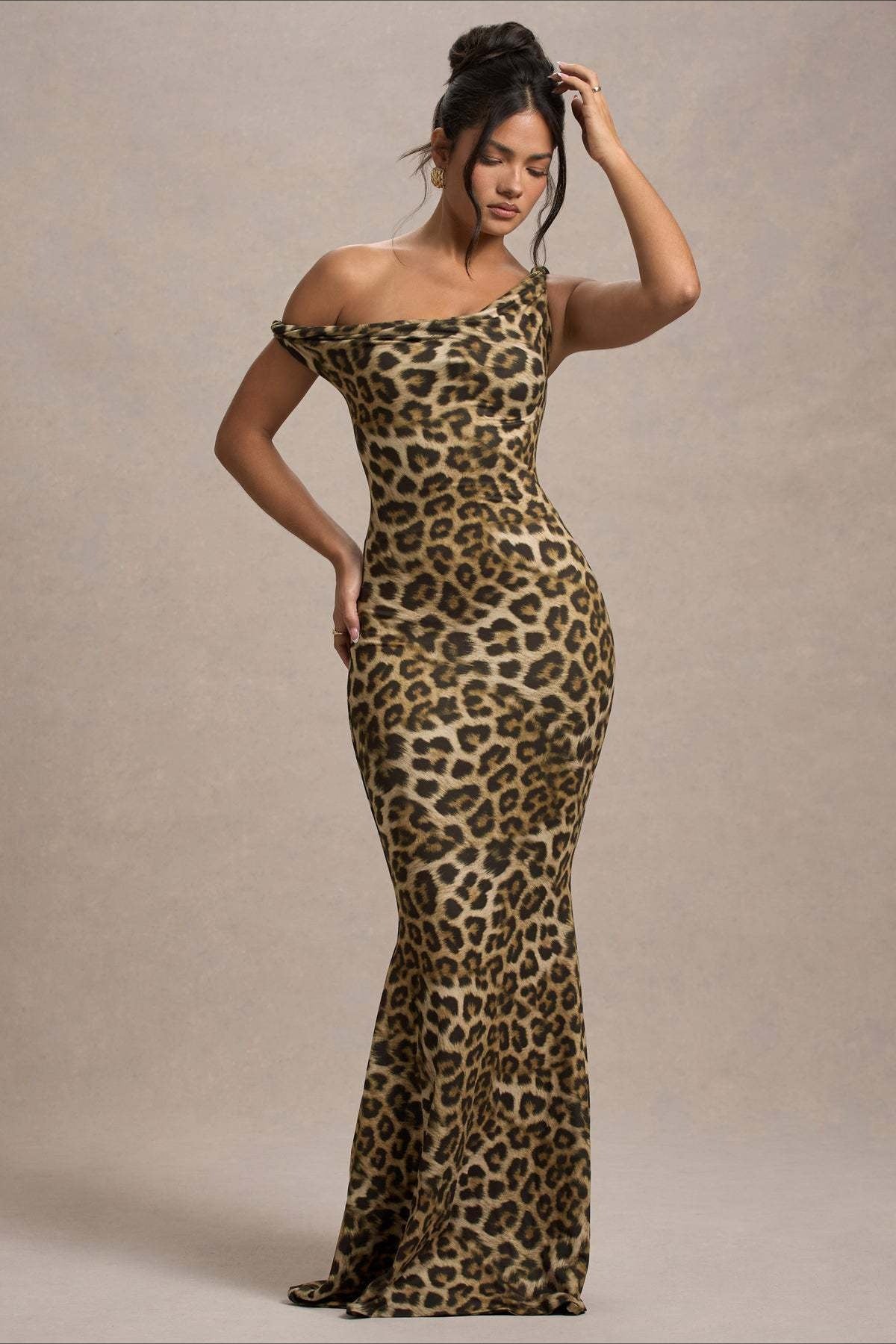 Print OneShoulder Bodycon Party Dress
