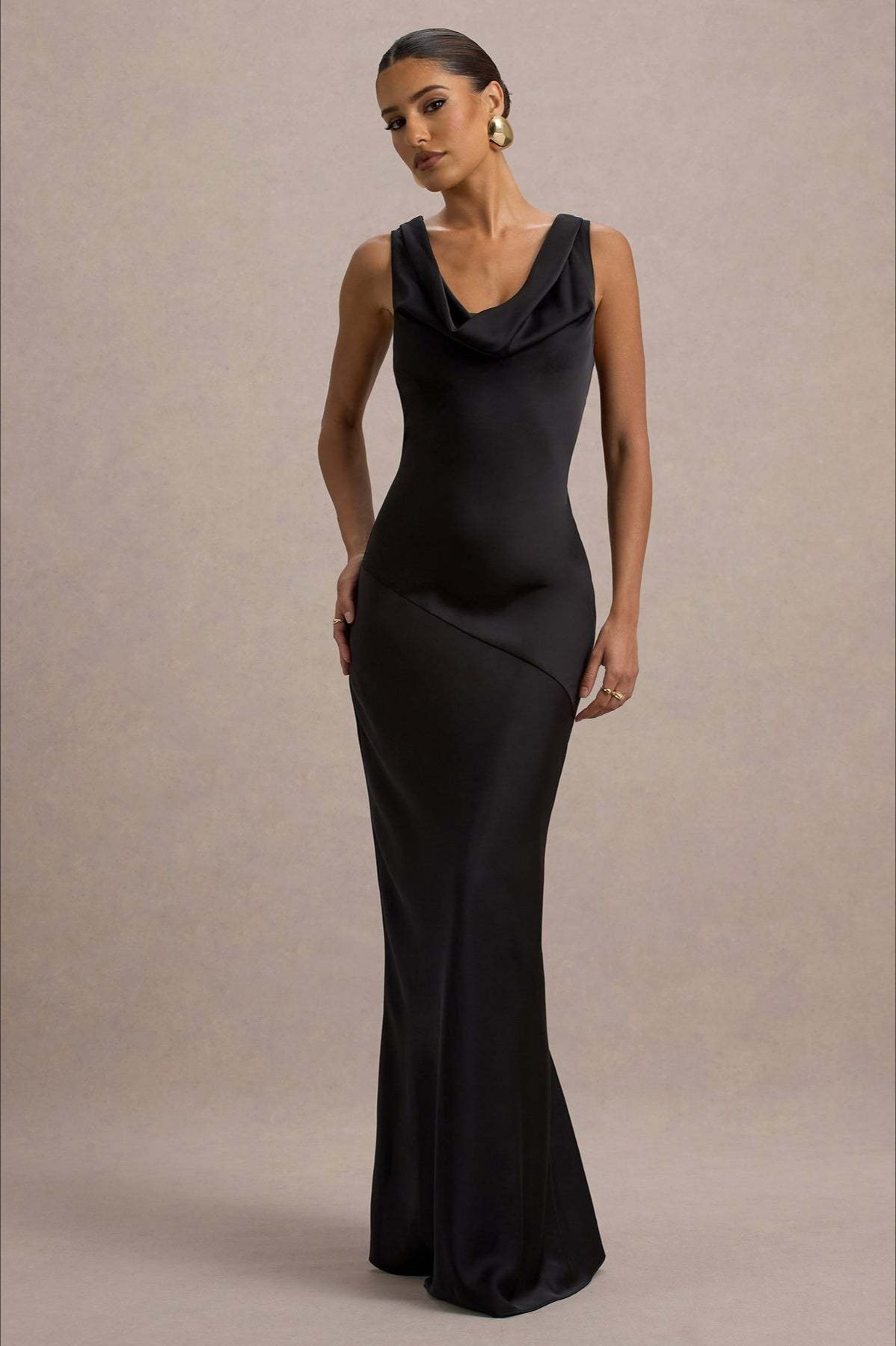 Elegant Satin Mermaid Backless Bodycon Dress 3