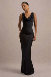 Elegant Satin Mermaid Backless Bodycon Dress 3