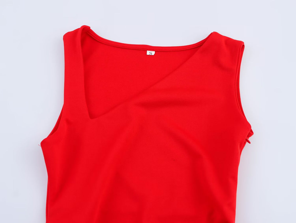 Spring Dress Women Clothing Slim Fit Slimming Casual Elegance Sleeveless
