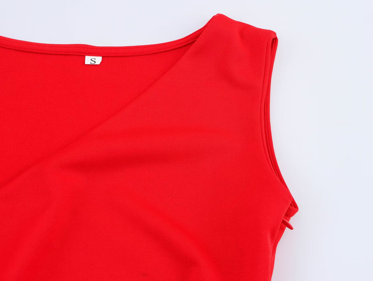 Spring Dress Women Clothing Slim Fit Slimming Casual Elegance Sleeveless