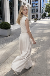 Casual Sleeveless Two Piece Vest Pants Set