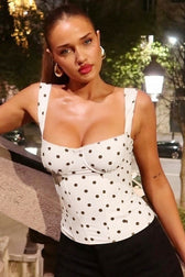 Polka Dot Off-Shoulder Cami Top