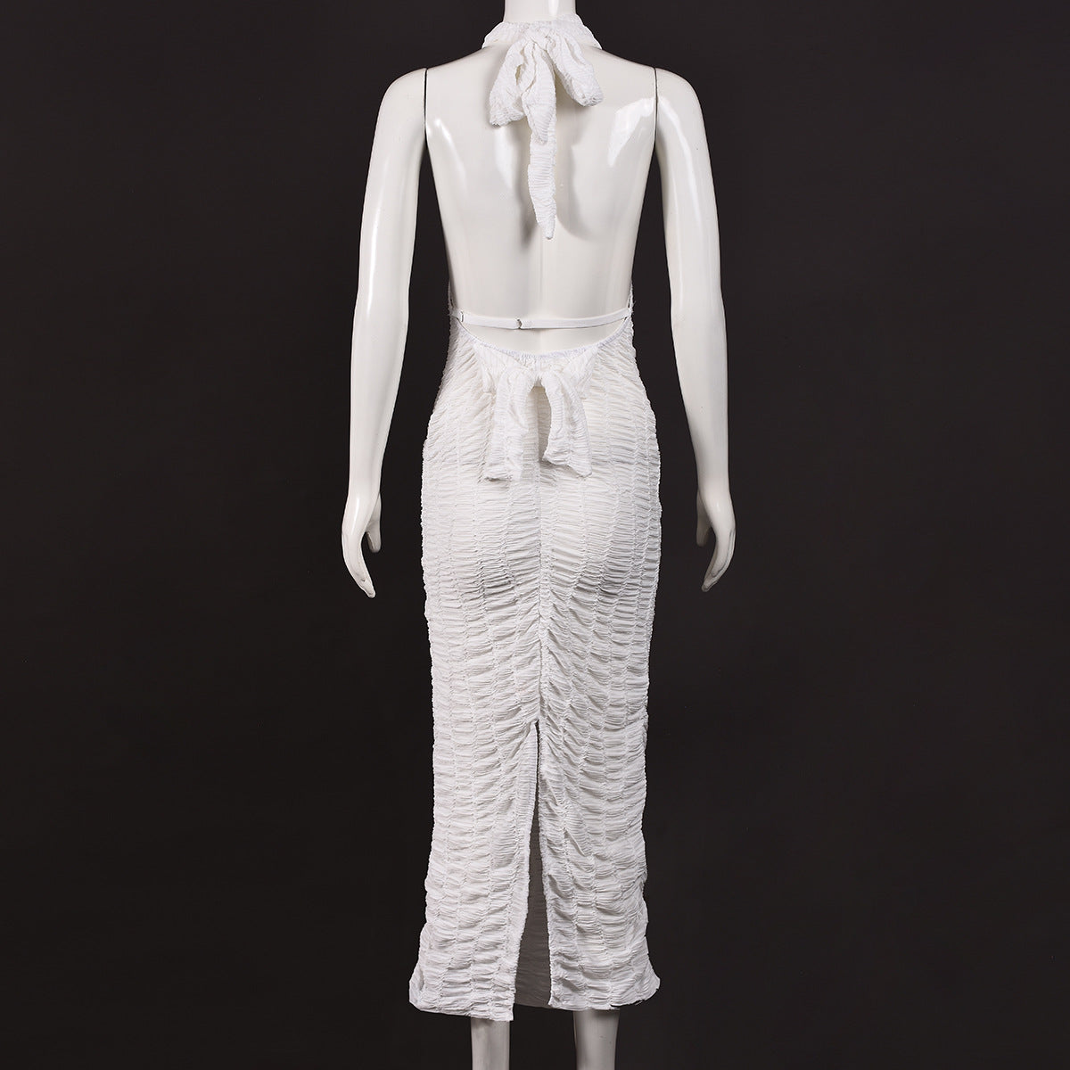 Summer Strap Halter Backless Stretch Sexy Dress