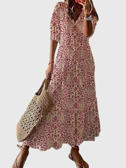 V-Neck Tiered Maxi Dress Summer 4