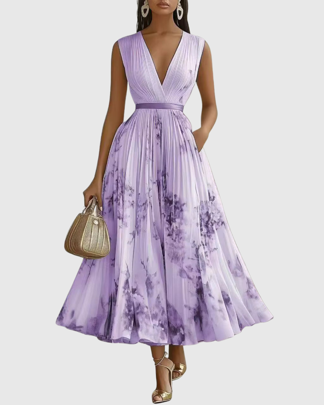 Rowella - Pleated Maxi Dress