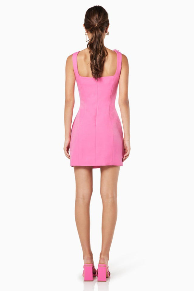 Floral Appliqué Square Neck Sleeveless Bodycon Mini Dress 3