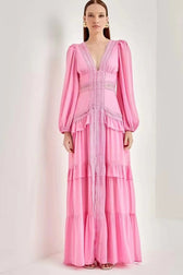 Lorie Long Sleeve Ruffle Gown 7