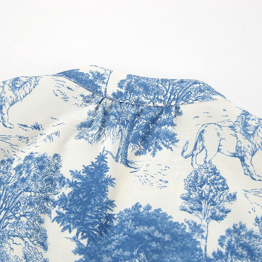 Dreamy Florals Shirt - Blue