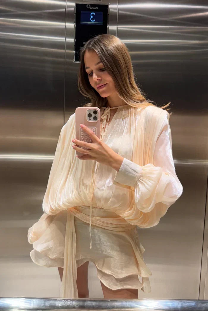 LARA RUFFLE MINI DRESS