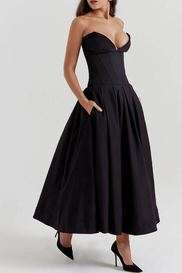 Exclusive Lorelei Strapless Midi Dress Premium Wardrobe Essential